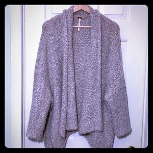 Free People Oversized Slouch Cardigan XS Tan